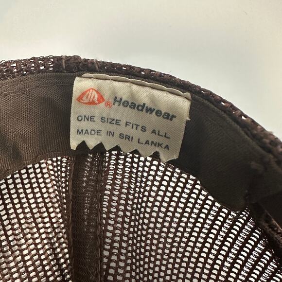 Workwear P&M  Industries Brown and Yellow Baseball Trucker Hat Adjustable - Picture 3 of 6